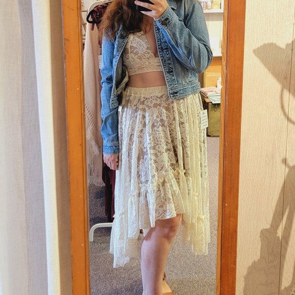 Joyfolie Leo Set Skirt & Bralette Style Top Beautiful For Romantic Occasions - Picture 5 of 11